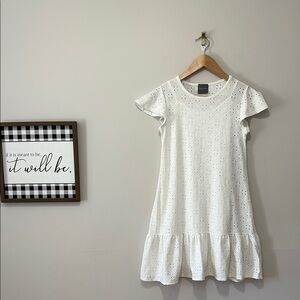 Olivia Rae White Cap Sleeve Livi Mini Dress - XS